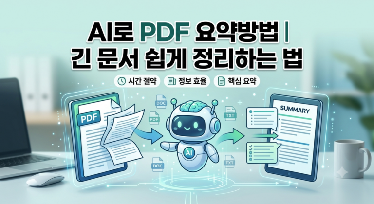 AI로 PDF 요약방법｜긴 문서 쉽게 정리하는 법