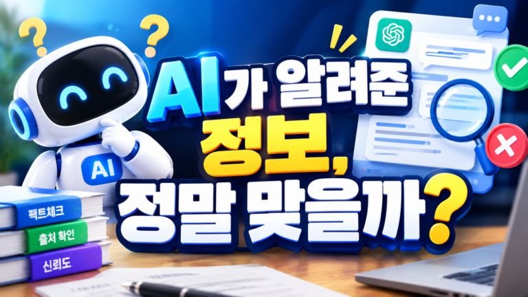 AI 가 알려준 정보 정말 맞을까?