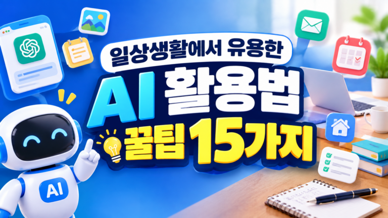일상생활에서 유용한 AI 활용법 꿀팁 15가지