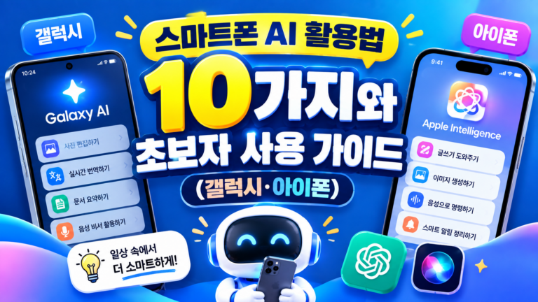 스마트폰 AI 활용법 10가지와 초보자 사용 가이드 (갤럭시·아이폰)