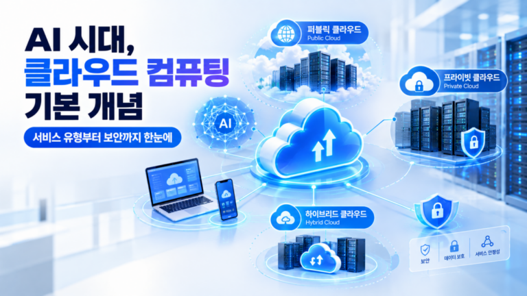 AI 시대, 클라우드 컴퓨팅 기본 개념 | 서비스 유형부터 보안까지 한눈에