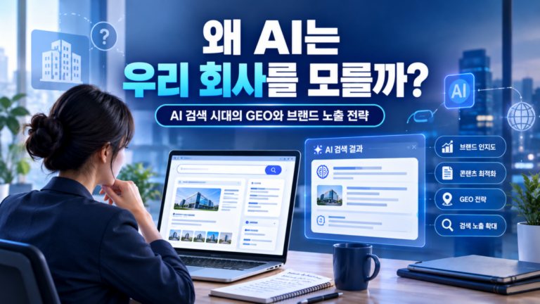 AI는 왜 우리 회사를 모를까?｜AI 검색 시대의 GEO와 브랜드 노출 전략