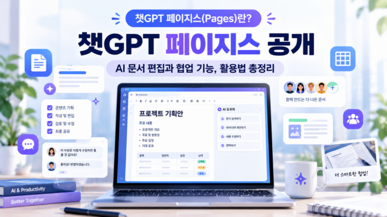 챗GPT 페이지스(Pages)란?｜AI 문서 편집과 협업 기능, 활용법 총정리