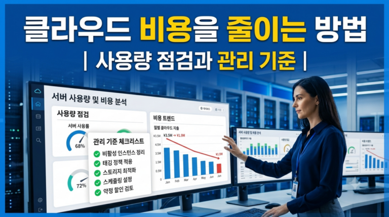 클라우드 비용을 줄이는 방법｜사용량 점검과 관리 기준